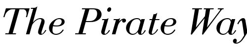 Font : BauerBodT-Italic Custom Text : The Pirate Way Test your own text here Click to download or to view this font on a tshirt that can be custom printed in Bali