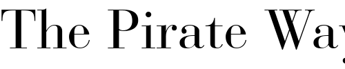 Font : BauerBodoniRoman Custom Text : The Pirate Way Test your own text here Click to download or to view this font on a tshirt that can be custom printed in Bali
