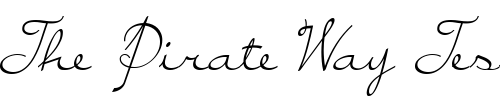 Font : BayernHandschriftNF Custom Text : The Pirate Way Test your own text here Click to download or to view this font on a tshirt that can be custom printed in Bali