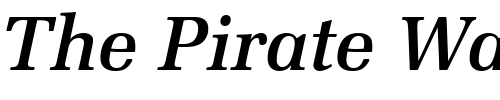 Font : Becker_Latino_Med__Italic Custom Text : The Pirate Way Test your own text here Click to download or to view this font on a tshirt that can be custom printed in Bali