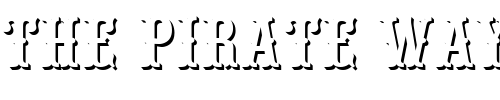 Font : Becker_Wood_Type_Only_Shadow Custom Text : The Pirate Way Test your own text here Click to download or to view this font on a tshirt that can be custom printed in Bali