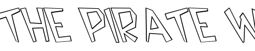 Font : Bedrock-Light-Hollow-Lefty Custom Text : The Pirate Way Test your own text here Click to download or to view this font on a tshirt that can be custom printed in Bali
