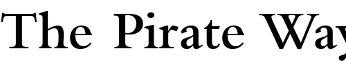 Font : Bembo-MT-SemiBold Custom Text : The Pirate Way Test your own text here Click to download or to view this font on a tshirt that can be custom printed in Bali