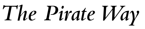 Font : Bembo-MT-SemiBold-Italic Custom Text : The Pirate Way Test your own text here Click to download or to view this font on a tshirt that can be custom printed in Bali