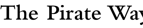 Font : BemboOldstyleFigures-SemiBold Custom Text : The Pirate Way Test your own text here Click to download or to view this font on a tshirt that can be custom printed in Bali