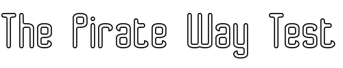 Font : Bend-2-Squares-OL1-BRK Custom Text : The Pirate Way Test your own text here Click to download or to view this font on a tshirt that can be custom printed in Bali