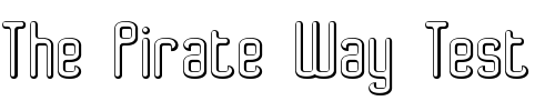 Font : Bend-2-Squares-OL2-BRK Custom Text : The Pirate Way Test your own text here Click to download or to view this font on a tshirt that can be custom printed in Bali