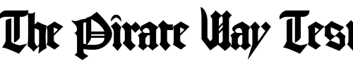 Font : Benediktin Custom Text : The Pirate Way Test your own text here Click to download or to view this font on a tshirt that can be custom printed in Bali