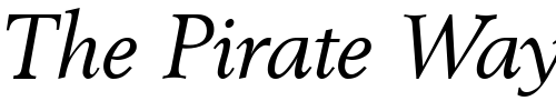 Font : BergoniaDB-Italic Custom Text : The Pirate Way Test your own text here Click to download or to view this font on a tshirt that can be custom printed in Bali