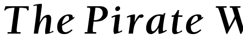 Font : Berkeley-Bold-Italic Custom Text : The Pirate Way Test your own text here Click to download or to view this font on a tshirt that can be custom printed in Bali