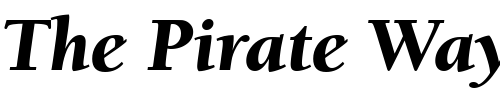 Font : BerkeleyOldStyItcTBla-Italic Custom Text : The Pirate Way Test your own text here Click to download or to view this font on a tshirt that can be custom printed in Bali