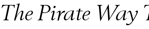 Font : BerlingT-Italic Custom Text : The Pirate Way Test your own text here Click to download or to view this font on a tshirt that can be custom printed in Bali