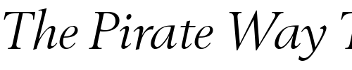 Font : Berling_Becker_Italic Custom Text : The Pirate Way Test your own text here Click to download or to view this font on a tshirt that can be custom printed in Bali