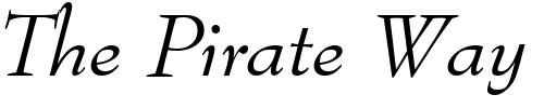Font : Bernhard-Modern-Italic-GX-BT Custom Text : The Pirate Way Test your own text here Click to download or to view this font on a tshirt that can be custom printed in Bali