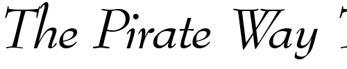 Font : BernhardModern-RegularItalic Custom Text : The Pirate Way Test your own text here Click to download or to view this font on a tshirt that can be custom printed in Bali