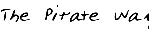 Font : BerrysHand-Regular Custom Text : The Pirate Way Test your own text here Click to download or to view this font on a tshirt that can be custom printed in Bali