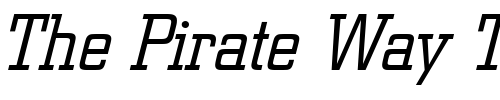 Font : BertholdCity-Light-Italic Custom Text : The Pirate Way Test your own text here Click to download or to view this font on a tshirt that can be custom printed in Bali