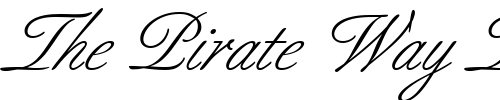 Font : BertholdScript Custom Text : The Pirate Way Test your own text here Click to download or to view this font on a tshirt that can be custom printed in Bali