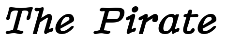 Font : BetterTypeRight-BoldItalic Custom Text : The Pirate Way Test your own text here Click to download or to view this font on a tshirt that can be custom printed in Bali