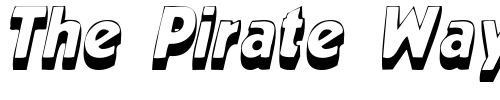 Font : BeurketShadowSSK-Italic Custom Text : The Pirate Way Test your own text here Click to download or to view this font on a tshirt that can be custom printed in Bali