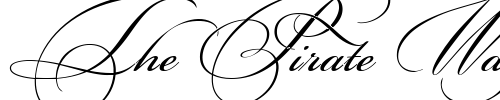 Font : BickhamScriptFancy2 Custom Text : The Pirate Way Test your own text here Click to download or to view this font on a tshirt that can be custom printed in Bali