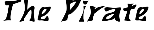Font : BigDaddyExtended-Oblique Custom Text : The Pirate Way Test your own text here Click to download or to view this font on a tshirt that can be custom printed in Bali
