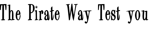 Font : BigFlirt Custom Text : The Pirate Way Test your own text here Click to download or to view this font on a tshirt that can be custom printed in Bali