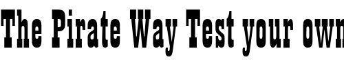 Font : Billboard-11-Condensed-Normal Custom Text : The Pirate Way Test your own text here Click to download or to view this font on a tshirt that can be custom printed in Bali
