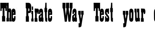 Font : Billy-Regular-ttnorm Custom Text : The Pirate Way Test your own text here Click to download or to view this font on a tshirt that can be custom printed in Bali