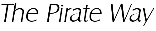 Font : BillyBecker-ExtraLight-Italic Custom Text : The Pirate Way Test your own text here Click to download or to view this font on a tshirt that can be custom printed in Bali