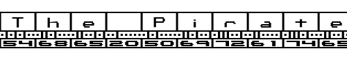 Font : Binary-BRK Custom Text : The Pirate Way Test your own text here Click to download or to view this font on a tshirt that can be custom printed in Bali