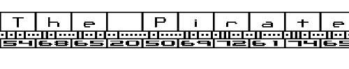 Font : Binary-X-BRK Custom Text : The Pirate Way Test your own text here Click to download or to view this font on a tshirt that can be custom printed in Bali