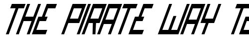 Font : Bionic-Type-Cond-Italic Custom Text : The Pirate Way Test your own text here Click to download or to view this font on a tshirt that can be custom printed in Bali
