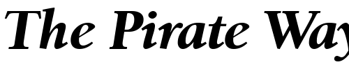 Font : Birka-BoldItalic Custom Text : The Pirate Way Test your own text here Click to download or to view this font on a tshirt that can be custom printed in Bali