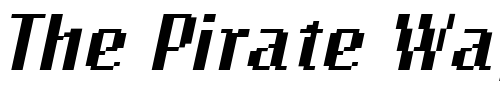 Font : BitmapWide-Italic Custom Text : The Pirate Way Test your own text here Click to download or to view this font on a tshirt that can be custom printed in Bali