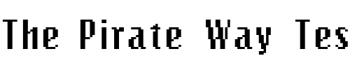 Font : BitsExtended Custom Text : The Pirate Way Test your own text here Click to download or to view this font on a tshirt that can be custom printed in Bali