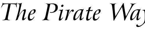 Font : Bitstream-Arrus-Italic-BT Custom Text : The Pirate Way Test your own text here Click to download or to view this font on a tshirt that can be custom printed in Bali