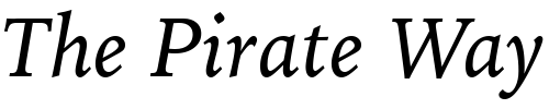 Font : Bitstream-Iowan-Old-Style-Italic-BT Custom Text : The Pirate Way Test your own text here Click to download or to view this font on a tshirt that can be custom printed in Bali