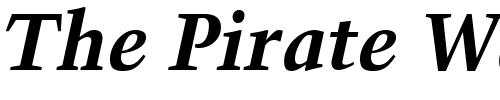Font : Blackford-SSi-Bold-Italic Custom Text : The Pirate Way Test your own text here Click to download or to view this font on a tshirt that can be custom printed in Bali