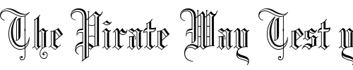 Font : Blackletter-686-BT Custom Text : The Pirate Way Test your own text here Click to download or to view this font on a tshirt that can be custom printed in Bali