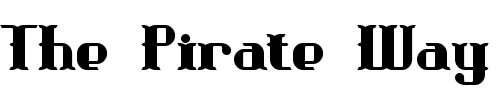 Font : Blackoninaut-Bold-BRK Custom Text : The Pirate Way Test your own text here Click to download or to view this font on a tshirt that can be custom printed in Bali