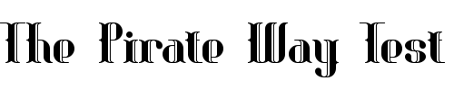 Font : Blackoninaut-Redux-BRK Custom Text : The Pirate Way Test your own text here Click to download or to view this font on a tshirt that can be custom printed in Bali