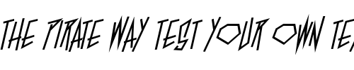 Font : BlamBlam-BB Custom Text : The Pirate Way Test your own text here Click to download or to view this font on a tshirt that can be custom printed in Bali