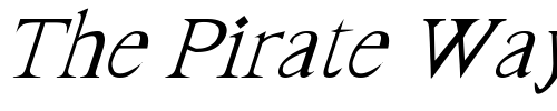 Font : Blankboxer-Italic Custom Text : The Pirate Way Test your own text here Click to download or to view this font on a tshirt that can be custom printed in Bali