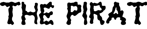 Font : Blobs Custom Text : The Pirate Way Test your own text here Click to download or to view this font on a tshirt that can be custom printed in Bali