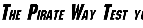 Font : Block-BoldItalic Custom Text : The Pirate Way Test your own text here Click to download or to view this font on a tshirt that can be custom printed in Bali