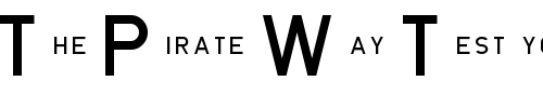Font : Blockschrift-für-Flugzeuge Custom Text : The Pirate Way Test your own text here Click to download or to view this font on a tshirt that can be custom printed in Bali