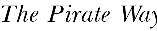 Font : Bloodhound-Lite-Italic Custom Text : The Pirate Way Test your own text here Click to download or to view this font on a tshirt that can be custom printed in Bali