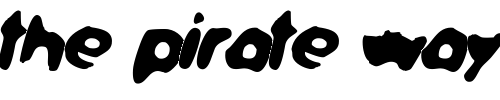 Font : Blue-Pugg-Pivot Custom Text : The Pirate Way Test your own text here Click to download or to view this font on a tshirt that can be custom printed in Bali