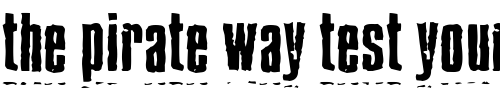 Font : BlueCake-Autospaced Custom Text : The Pirate Way Test your own text here Click to download or to view this font on a tshirt that can be custom printed in Bali